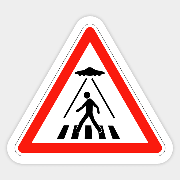 UFO Abduction Road Pannel Sticker by roswellboutique